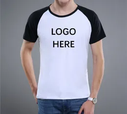 DIY t-shirts custom printed men's Raglan sleeve t shirt with your own logo OEM blank solid color summer male tees personalized graphic pictures or text HFCMT04