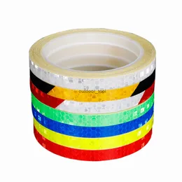 1cmx8m Bike Reflective Stickers Cycling Fluorescent Reflective Tape MTB Bicycle Adhesive Tape Safety Decor Sticker Accessories