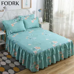 3 Pcs Elastic Fitted Sheet Cover Bed Linen Cotton Mattress Pillowcase 2 Seater Euro Bedding Set King Size Bedsheet Luxury 220514