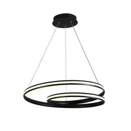 Lampade a sospensione Luci a LED moderne e creative per soggiorno, sala da pranzo, camera da letto, lampade decorative bianche o nere, 90-260 V.