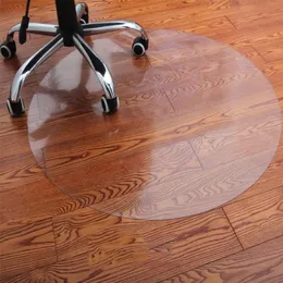 Pvc Transparent Waterproof D' Water Round Mat Wood Floor Protection Mat Computer Chair Mats Protectors Plastic Soft Carpet Rug 220511