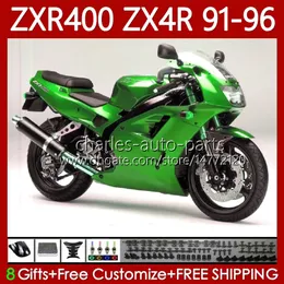 Bodywork For KAWASAKI NINJA ZXR-400 ZX 4R Cowling ZXR 400 CC 400CC Fairing Metal green 138No.122 ZX-4R ZXR400 91 92 93 94 95 96 ZX4R 1991 1992 1993 1994 1995 1996 Body Kit