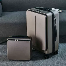 Nytt tum rullande bagage med bärbar dator Business Travel Suitcase Case Men Universal Wheel Trolley PC Box J220708 J220708