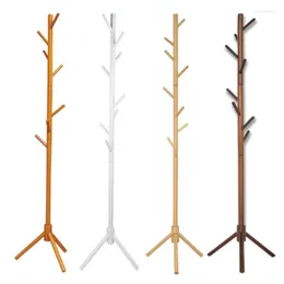 Solid Wood Hanger Floor Standing Coat Rack Creative Home Furniture Clothes Hanging Storage Bedroom Drying Hangers & Racks