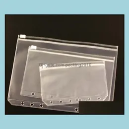 Book Er Filing Products Office School Supplies Business Industrial A5/A6/A7 Transparent Binder Pvc Storage Ba Dh0Rj