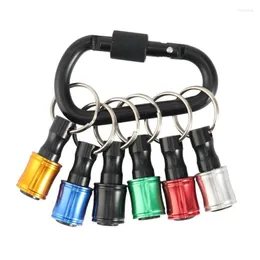 Keychains rostfritt stål socketförlängning 1/4-tums hexagonal shank nyckelringskruvmejsel bithållare Fred22