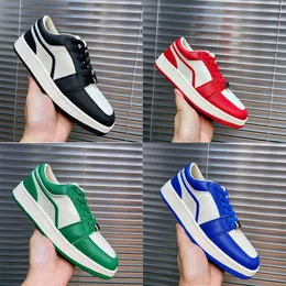 Sandaler Herr Square Casual Shoes Tennis Designers Cowhide Beige Ebony Leather White Stripeswomen's Low Cut Sneakers Rubber Sules