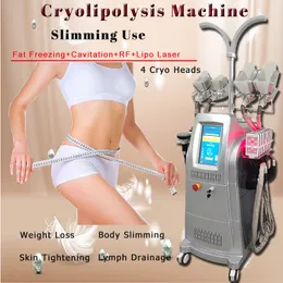 4 Cryo Heads Cryolipolysiss Slimming Machine真空療法ボディ脂肪凍結多機能使用