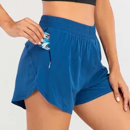 L-19 Nefes Fermuar Yoga Hotty Sıcak Şort Spor Giyim Kadın Iç Çamaşırı Açık Koşu Fitness şortu Sıcak Pantolon Tayt