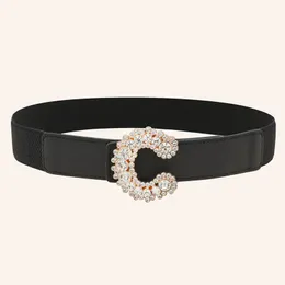 أحزمة النساء ج حزام مطاطا لامعة ل الكريستال الماس حزام الإناث حجر الراين اللباس الأزياء 2022