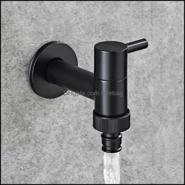 Black Oil Laundry Faucets Copper Bathroom Corner Faucet Tap Single Cold Garden Outdoor Small Mixer Drop Delivery 2021 Utility Faucets Sho