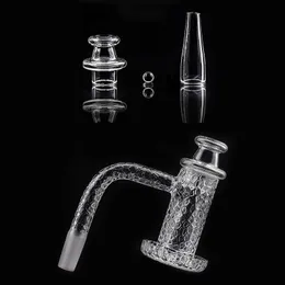 Regelmäßige Schweißnaht, sandgestrahlt, abgeschrägte Kante, Schnitzmuster, Rauchquarz-Banger-Nägel mit 10 mm, 14 mm, 18 mm Gelenken, geeignet für Glasbongs