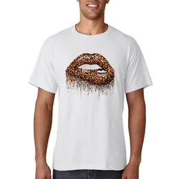 Мужские футболки Женщины 90-х годов леопардовые губы с коротким рукавом пляж Пляжный графический принт Женская модная мультипликация лето Т-топ футболка футболка футболка
