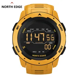 NORTH EDGE Herren Digitaluhr Herren Sportuhren Dual Time Schrittzähler Wecker Wasserdicht 50M Digitaluhr Militäruhr 220623