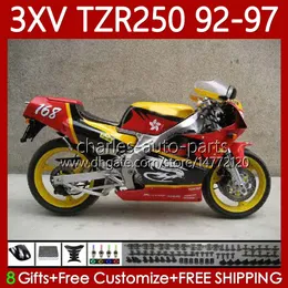 Fairings For YAMAHA TZR 250 TZR250 R RR TZR-250 Red yellow TZR250R 92 93 94 95 96 97 Body 117No.58 YPVS 3XV TZR250-R 1992 1993 1994 1995 1996 1997 TZR250RR 92-97 Bodywork