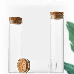 Glasstest Tube Cork Stopper Mini Spice Bottles Container Small DIY burkar injektionsflaskor Tiny Bottles Glasses 20220503 D3