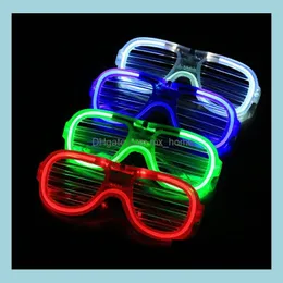 Inne imprezowe zapasy imprezy świąteczne Halloween Halloween LED okulary migawki fl światło sh dhg71