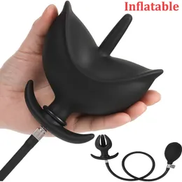 Enorme inflável anal plug plug vagina ânus expansão