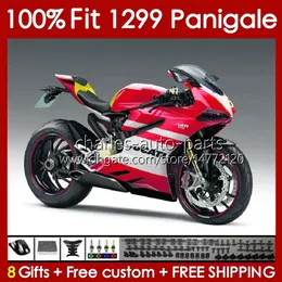 Wtryskowe korpus formy do Ducati Panigale 959R 1299R 959S 1299S Red Stock Nowy 2015-2018 Bodywork 140NO.106 959 1299 S R 2015 2016 2017 959-1299 15 16 17 18 Rzeczy OEM