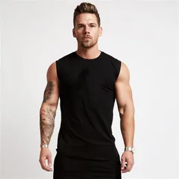 Gym Workout Sleeveless Shirt Tank Top Men Bodybuilding Clothing Fitness Mens Sportwear Vests Muscle Men Tank Tops 210319
