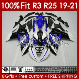 Kit de corpo OEM para yamaha yzf-r3 yzfr25 yzf-r25 yzfr3 19-21 bodywork 141no.153 100% fit yzf r 3 25 r3 r25 19 20 21 quadro r-200