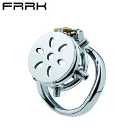 NXY Keuschheitsgürtel Frrk 134c Arc Ring Rivet Flat Lock Stimulierender männlicher Penismassagegerät Abnehmbarer Käfig 0416