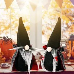 Black Witch Cloak Hat Vampire Doll Party Dwarf Faceless Plush Stuffed Toy Decoration Gift Halloween Supplies Accessories 9 8hb Q2