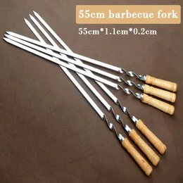 Кухонные инструменты 6 55 см шашлыки длинная ручка шашлык из дерева