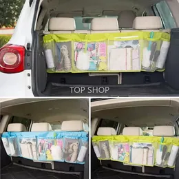 Grande Auto Organizador de Carro Botão Multifuncional Multifuncional Lixo Dobrável Pendurado Organizadores de Armazenamento para Carros Assento Capacidade Malotages Bolsa EE