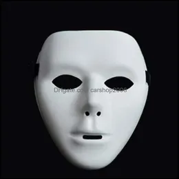 Festmasker festliga leveranser hem trädgård halloween mask mode cosplay adt fl face white grie stree dhztu