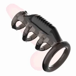 Sex leksaker masager massager vibrator sexiga leksaker penis kuk yunman anti faller av prepuce resistens ring make och hustru cock chock lås spermier varg tand täcker u8de