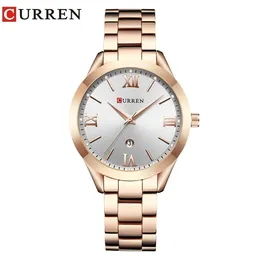 Curren Hot Fashion Creative Watch Women Dress Dress Watch Ladies Quartz Bracet Watches for Women girls lelogio feminino rose t200420