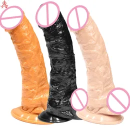 Jiuai Silicone Soft Realistic Huge Dildo with Strong Suction Cup Adult Product Anal Butt Plug sexy Toys for Women Beauty Items