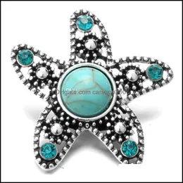 CLASPS HOODS JEYCHRY FINDINGS COMPONENTS Big Snap Starfish Tortoise Turquoise 18mm knappar för Snaps Armband Halsband Drop Delivery 2021