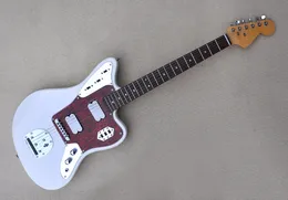 Gül ağacı klavye, beyaz pickguard, krom donanımlı beyaz gövde elektro gitar özelleştirilebilir.