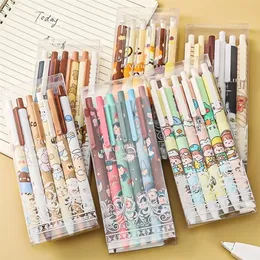 Zoecor 6pclot Kawaii Gel Pen Set Set Mite Ballpoint Pens 05 мм черная чернила школьная школа Студенческие канцелярские товары Поставки Caneta 220714