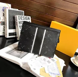 Klassisk färgblockbrevarrangör Wallet Luxury Brand Unisex Clutch Bags Multi-Card Slot förvaring Plånböcker Purses Dragkedja Famous Designer Women Wash Bags Purse Purse