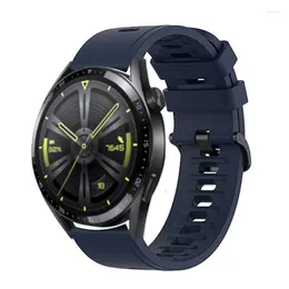 Смотреть полосы watchband для Huawei GT 3 2 46mm 42mm Runner Band Sports Bracelet Pro 2E Силиконовый ремешок 20 мм 22 мм HELE22