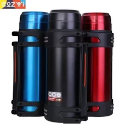 2000ml Stainless Steel Travel Thermos Bottle Large Capacity Portable Outdoor Water Coffee Flask Heat Preservation Drinking Cup Y200107