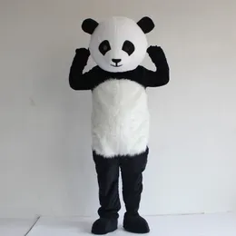 Prestazioni Costume da mascotte di panda gigante Vestito da festa di Natale in fantasia di Halloween Vestito da personaggio dei cartoni animati Vestito da carnevale Unisex per adulti