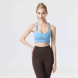 Spor kadın iç çamaşırı güzel arka çapraz sekiz yoga bra fitn çıplak rahat yüksek elastik takım