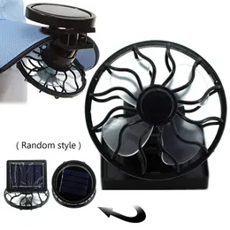 Mini ventilatore solare estivo Mini ventilatore portatile a energia solare Ventola di raffreddamento Raffreddatore d'aria Ventilatore da viaggio con cappuccio da pesca