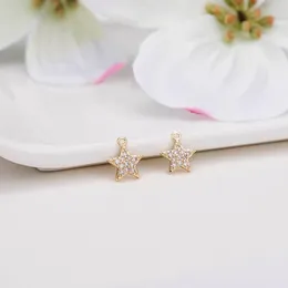 Подвесные ожерелья Dainty Afinestone Tiny Star Charm Нежный Boho Plain Gold Droppendend