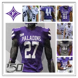 Xflsp Custom Ncaa Furman Paladins College Football Jerseys Darren Hamp Sisson Devin Wynn Noah Henderson Shiflett THOMAS GORDON Abrams