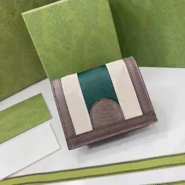 Torebki dla kobiet marka portfela luksusowe bifold krótkie małe portfele karty kredytowej unisex projektant portfela mężczyźni czerwony i zielony wysoka jakość z sprzęgłem pudełka