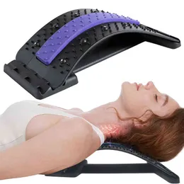 Magnetic Therapy Back Massager Stretcher Neck Stretch Tools Massage Cervical Pillow Lumbar Spine Support Corrector pain Relief 220507