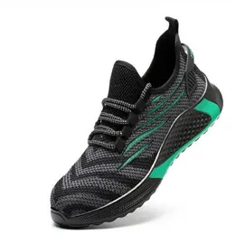 2022 Mężczyźni Bezpieczeństwo Bezpieczeństwa Buty Runningowe Anti-Przebicia Pracujące Trampki Mężczyzna Niekryty Works Sport Sneakers Mężczyzna Lekki but z pudełkiem