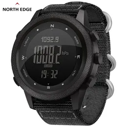 NORTH EDGE Herren Digitaluhr Militär Armee Sportuhren Wasserdicht 50M Höhenmesser Barometer Kompass Weltzeit Armbanduhr Herren 220622