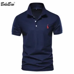 Męska Polos Bolubao Brand Polo Shirt Mens Casual Deer Hafdery Cotton Polo Shi 220823