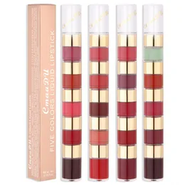 CMAADU 5 Färger Läpp Gloss Matte Liquid Lipstick Waterproof Long varaktiga fuktiga kvinnor kosmetika